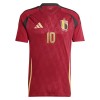 Virallinen pelipaita Belgia Lukaku 10 Koti Euro 2024 Lyhythihainen - Miesten